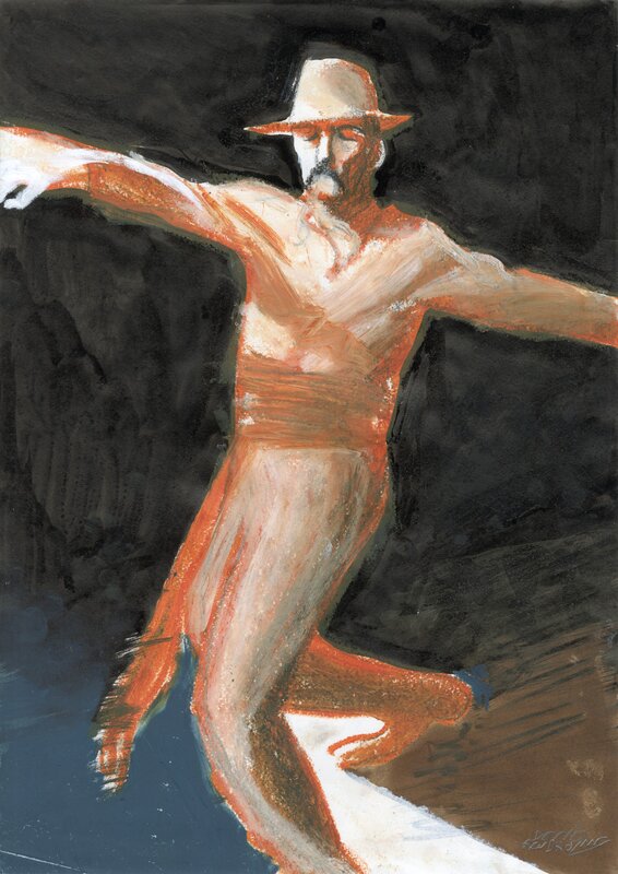 En vente - David Prudhomme, Rébétissa – Dessin original inédit – R62 - Illustration originale