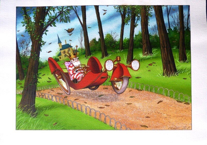 Turf, Clément XVII dans l'élastomobile - Original Illustration