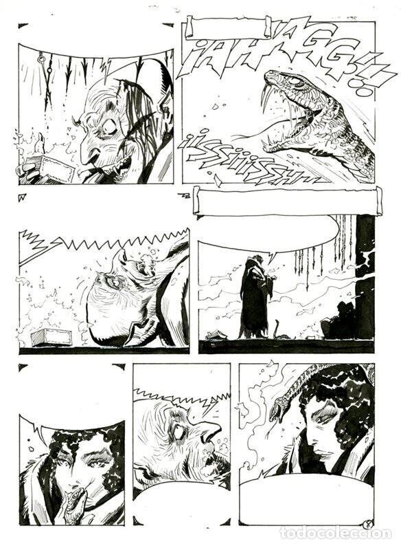 Enrique Breccia, Los Libros Negros - La Caja Cap.III p.8 - Record - Planche originale