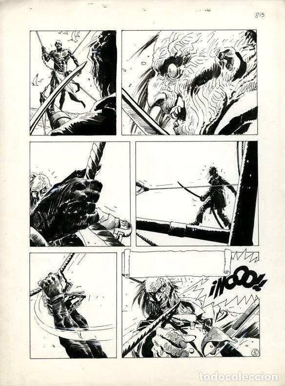 Enrique Breccia, Rey y Esclavo Cap.I p.5 - Record - Illustration originale