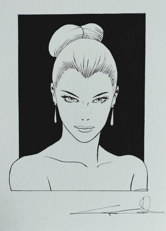 Eva Kant (Diabolik) by Guiseppe Candita - Original Illustration