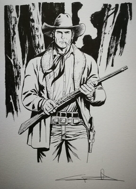 Tex Willer by Guiseppe Candita - Original Illustration