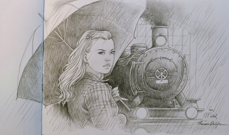 La locomotive by Thomas Du Caju - Sketch