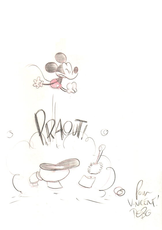 Mickey vu par par Tébo - Dédicace