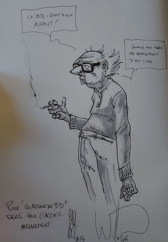 Paul Cauuet, Les Vieux Fourneaux T1 édition Canal BD - Dédicace