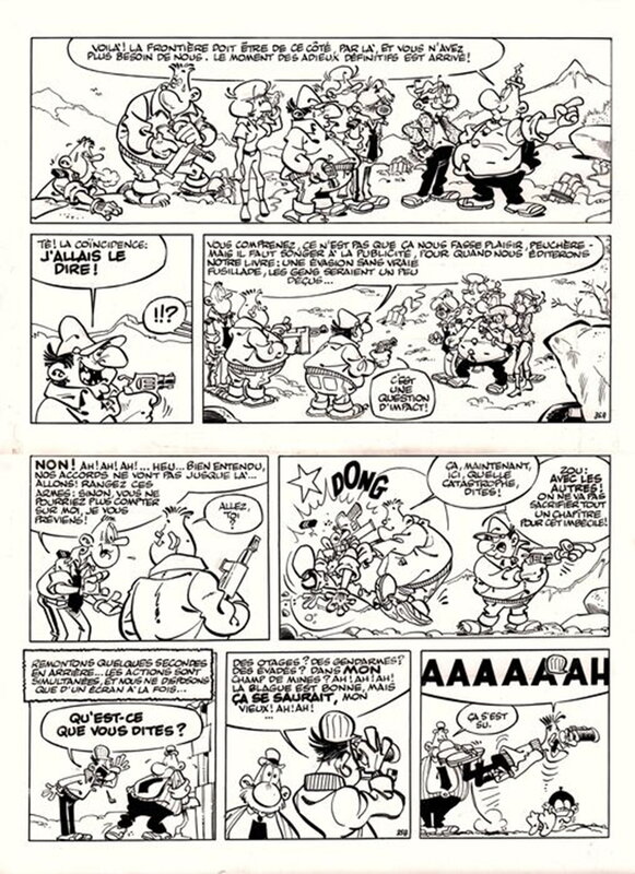 En vente - Greg – Planche Originale - Achille Talon 32 - Achille Talon et la traversée du désert #1 (1985) - Planche originale