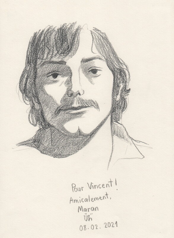 Patrick Dewaere par Maran Hrachyan - Dédicace