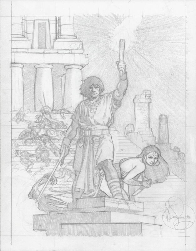 Conan Cover Prelim by Mark Schultz - Original Illustration
