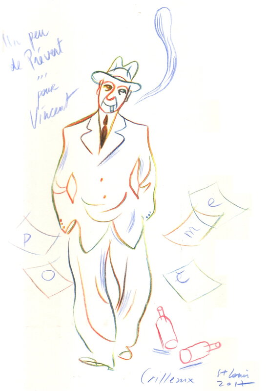 Prévert by Christian Cailleaux - Sketch