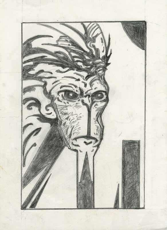 For sale - Philippe Druillet, Explorations – dessin 13 - Original Illustration