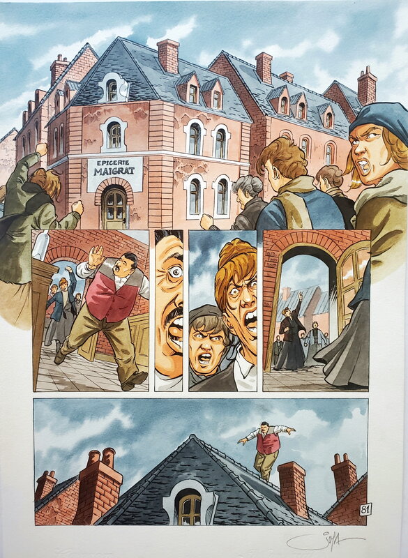 Jean-Michel Arroyo, LES INCONTOURNABLES DE LA LITTERATURE EN BD   T21 GERMINAL - 2   couleur directe - Planche originale