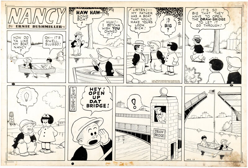 Ernie Bushmiller, Nancy Sunday March 23, 1941 - Comic Strip