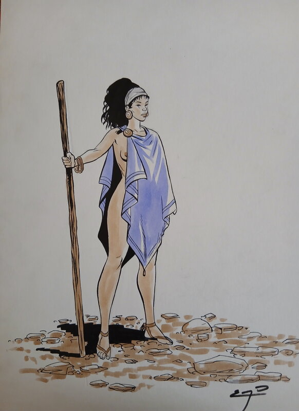 L'amazone par Éric Godeau - Illustration originale