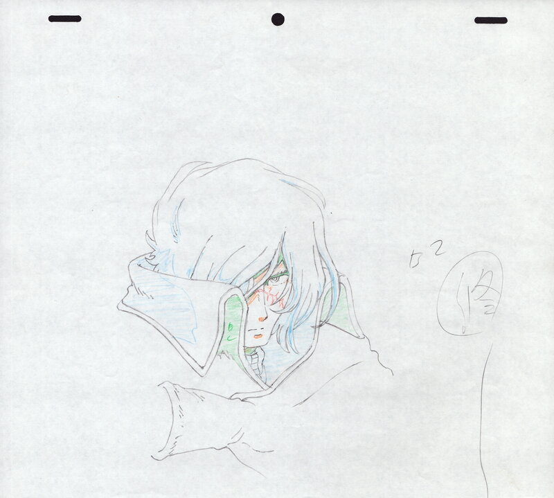 En vente - Leiji Matsumoto, Capitaine Albator [Leijisha studio] [Uchū kaizoku kyaputen Hārokku] 宇宙海賊キャプテンハーロック – Illustration pour une machine à pachinko - Œuvre originale