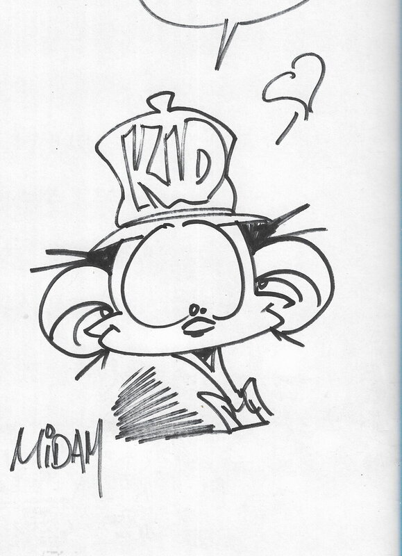 Midam, Kid Paddle, dédicace sur le tome 2 - Sketch