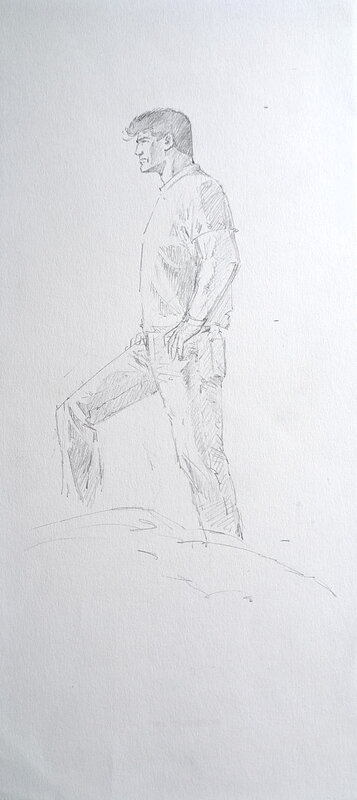 William Vance, XIII - Le dernier round - Esquisse de couverture - Œuvre originale