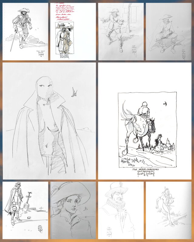 ■ 10 dédicaces de Juillard ■ # 1 de 2 - Le monde des Sept Vies - - Sketch