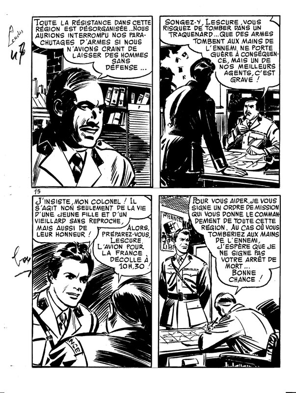 Christian Gaty, L'alouette chantera 3 fois - Planche originale