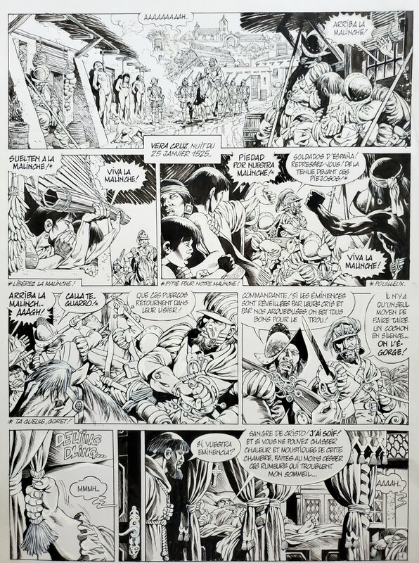 Jean-Yves Mitton, QUETZALCOATL   T5 LA NOCHE TRISTE - Planche originale