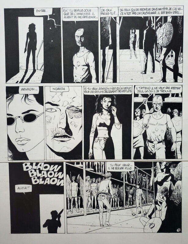 Renaud, SANTIAG   T3 ROUGE COMME L'ETERNITE - Planche originale