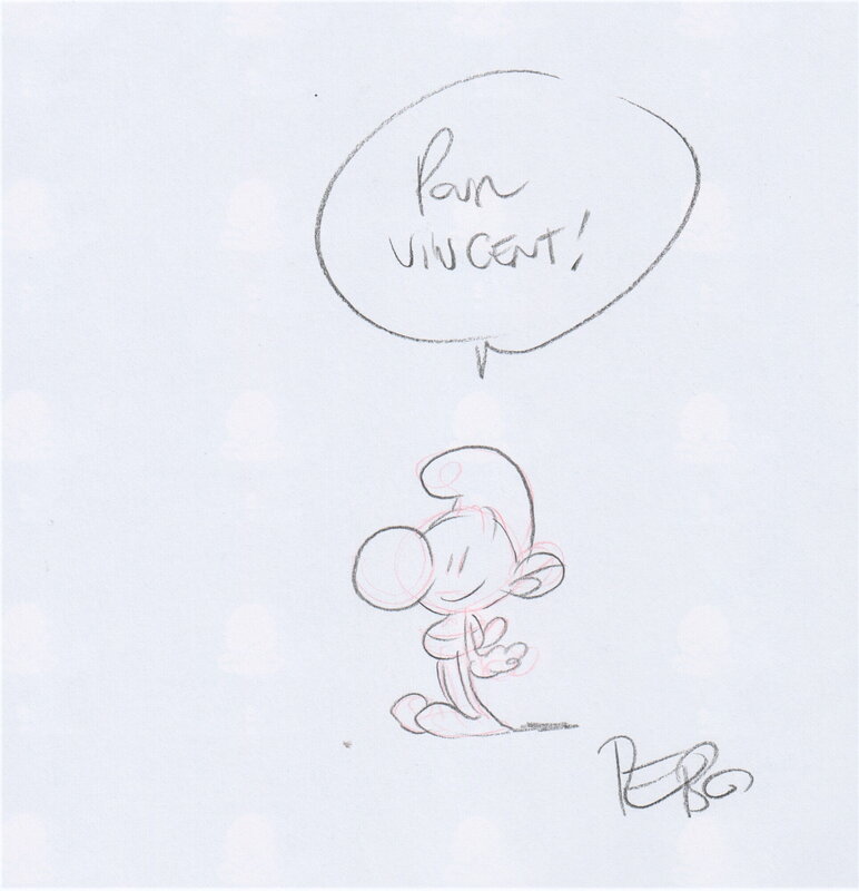 Tébo, Schtroumpf vu par TEBO - Dédicace