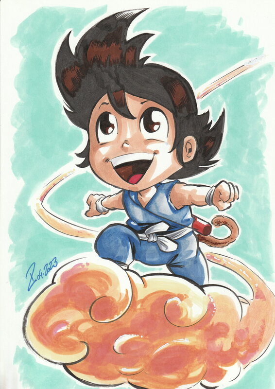 Philippe Cardona, Son Goku (Dragonball) - Original Illustration