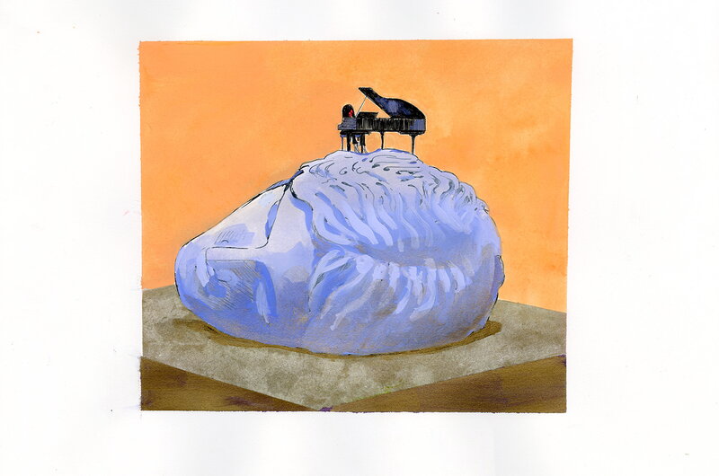 En vente - Catherine MEURISSE – Le passage – Dessin original 31 - Illustration originale