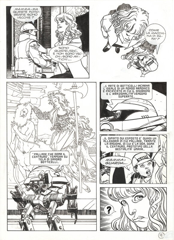 En vente - Roberto De Angelis, Sandro Botticelli, Nathan Never #54 [Bauhaus Killer] - Planche originale