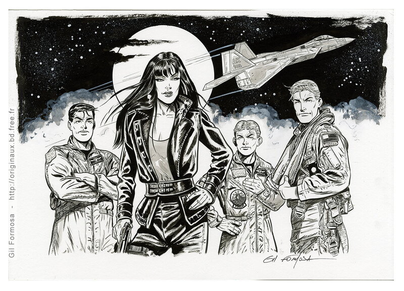 Gil Formosa, Buck DANNY, LADY X, SONNY, TUMBLER - Comic Strip