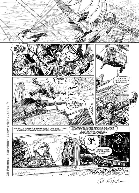 Buck DANNY T55 P14 par Gil Formosa - Planche originale