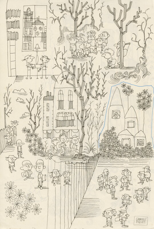 En vente - Gabrielle PIQUET – Illustration originale REF 12 - Planche originale