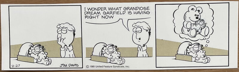 Jim Davis - Garfield strip - Planche originale