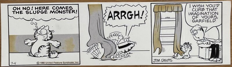 Jim Davis - Gargfield Strip - Planche originale