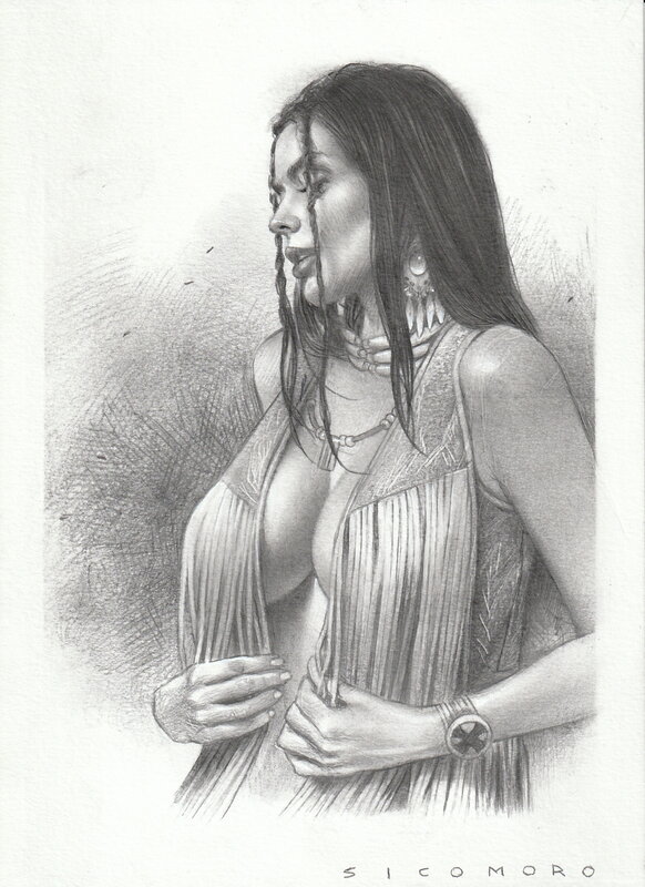Squaw pin up by Eugenio Sicomoro - Original Illustration
