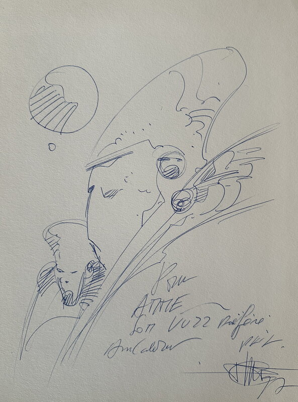 1992, dédicace Vuzz by Philippe Druillet - Sketch