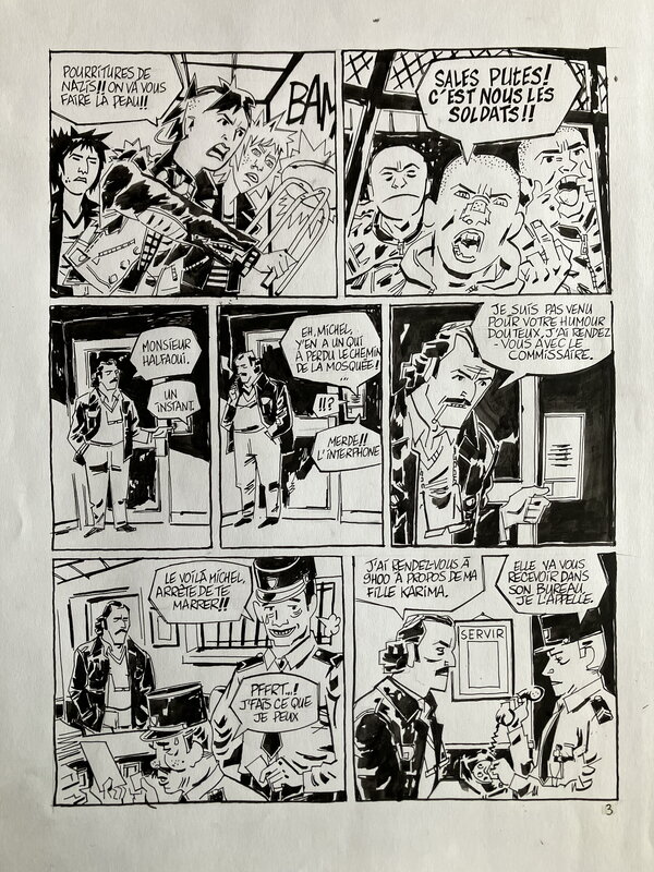 En vente - Bleu de chauffe par Lionel Chouin - Planche originale