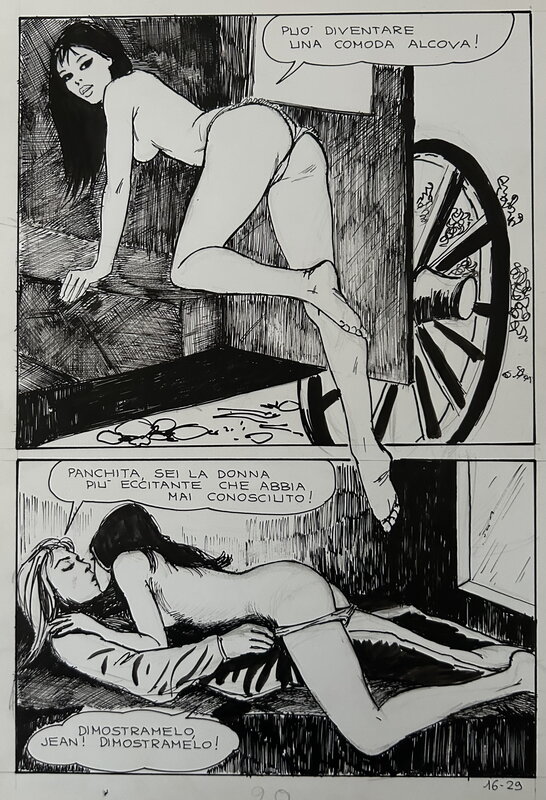 Manara, Jolanda De Almaviva#16, planche nº29, 1972. - Planche originale