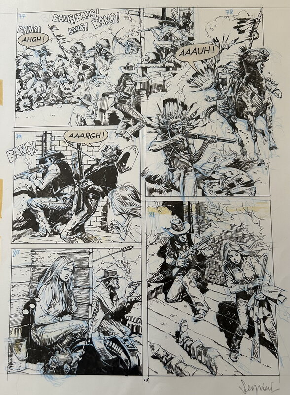 Serpieri, frère rouge, planche n°13, 1977. - Comic Strip