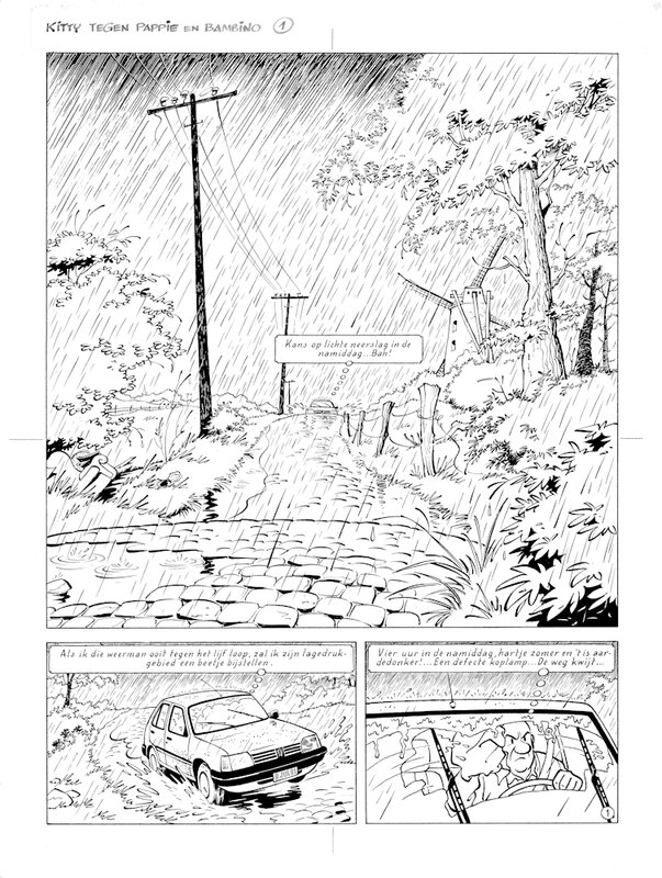 Kitty par Dirk Stallaert - Planche originale
