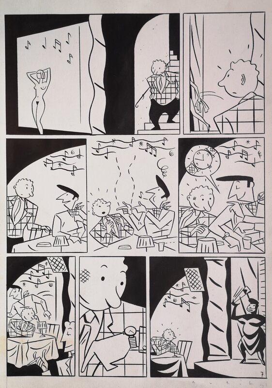 Soirs de Paris par François Avril - Planche originale