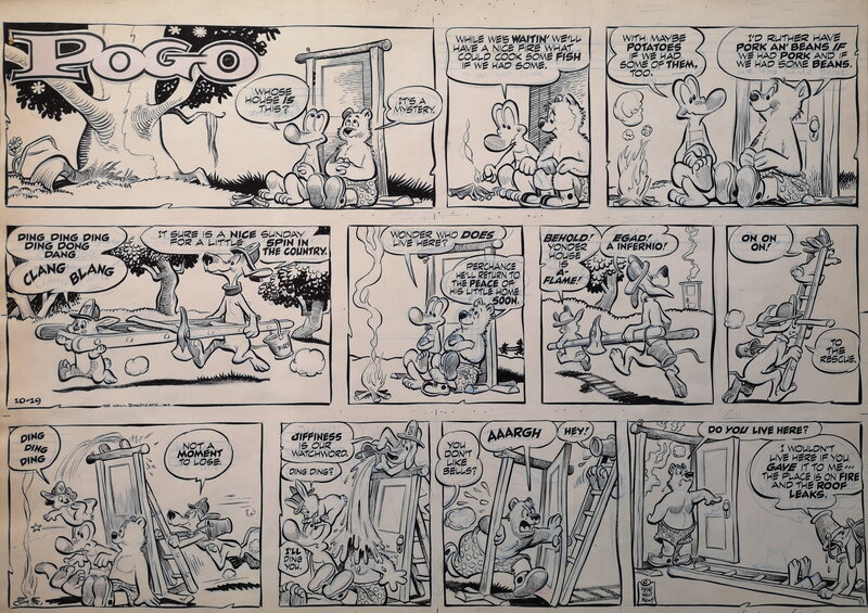 Pogo par Walt Kelly - Planche originale