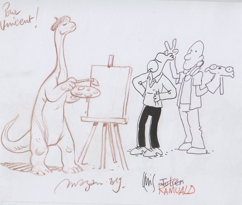 Mazan, Lewis Trondheim, Julien Neel, L'atelier Mastodonte - Dédicace