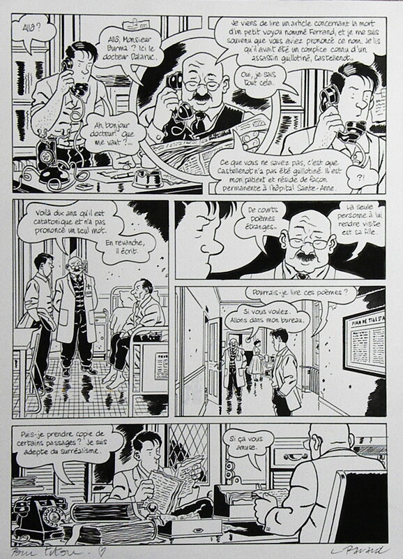 For sale - Nestor Burma  » Les Rats de Montsouris  » – planche originale – François Ravard - Comic Strip