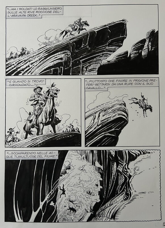 For sale - José Ortiz, Claudio Nizzi, Galep, Gianluigi Bonelli, Ortiz, Tex#540, Puerta del diablo, planche n°12, 2005. - Comic Strip