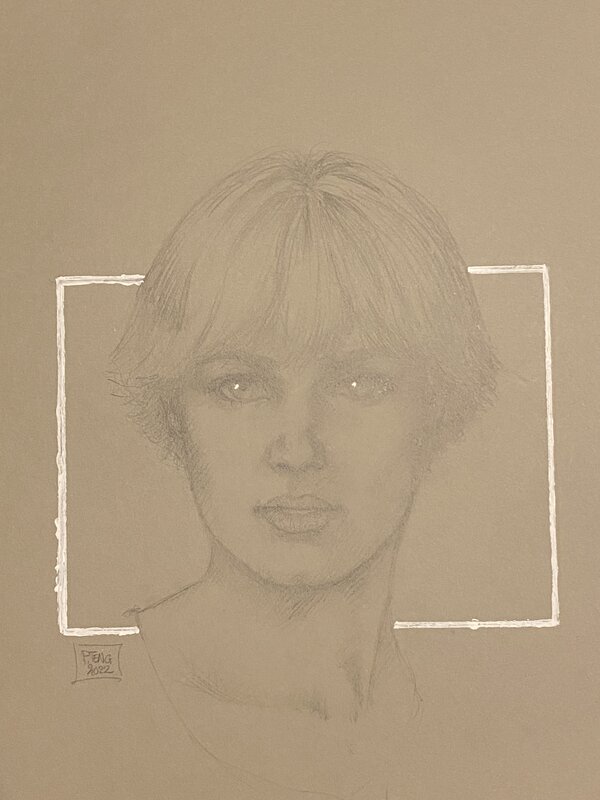 Paul Teng, illustration originale, portrait de Sioban. - Illustration originale