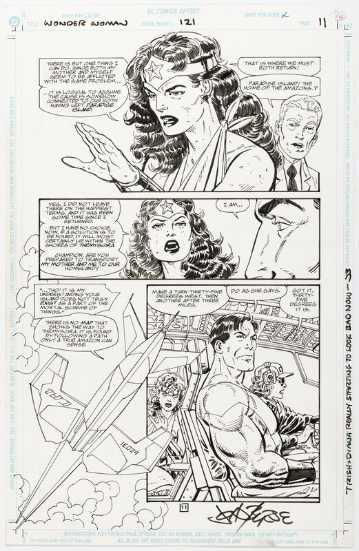 John Byrne, Wonder Woman #121 page 11 - Planche originale
