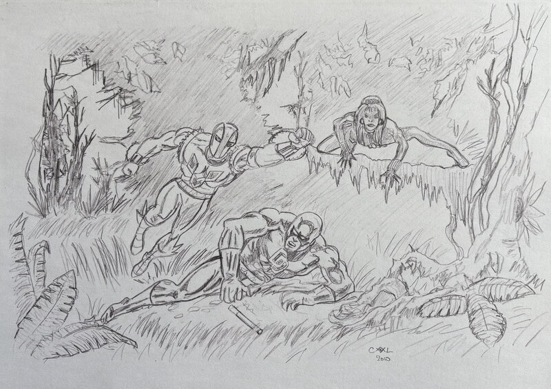 Chris Doom, Daredevil VS Gladiateur - Illustration originale