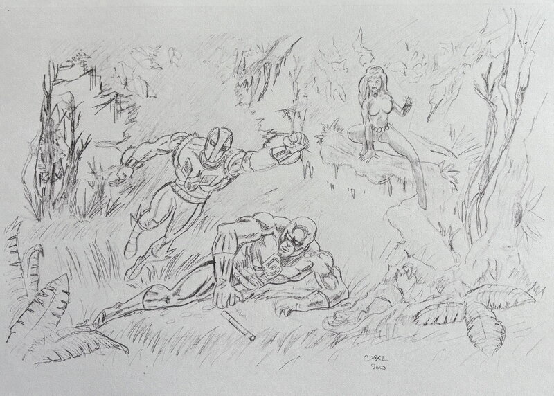 Chris Doom, Daredevil VS Gladiateur - Illustration originale