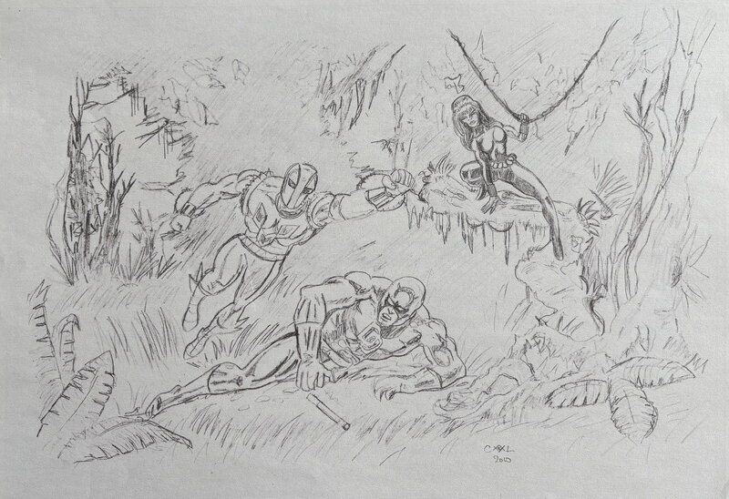 Chris Doom, Daredevil VS Gladiateur - Illustration originale