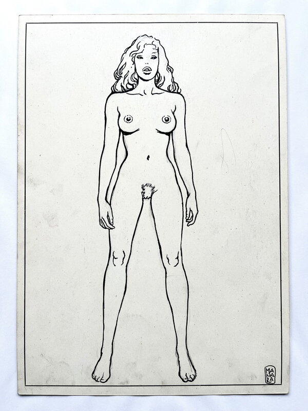 Pin Up / Recto par Milo Manara - Illustration originale